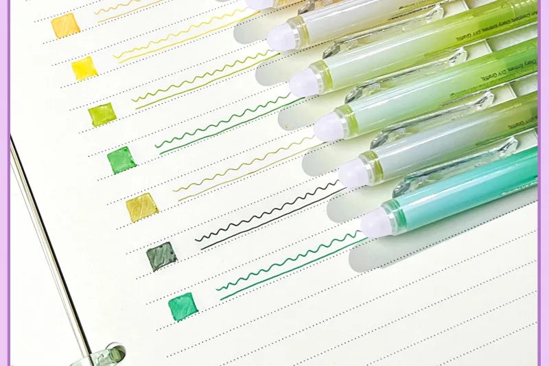 SHANDS 36/12 Colors Clickable Erasable Gel Pens 0.7mm for Kids Drawing Sketching Quick Dry Stationery Supplies