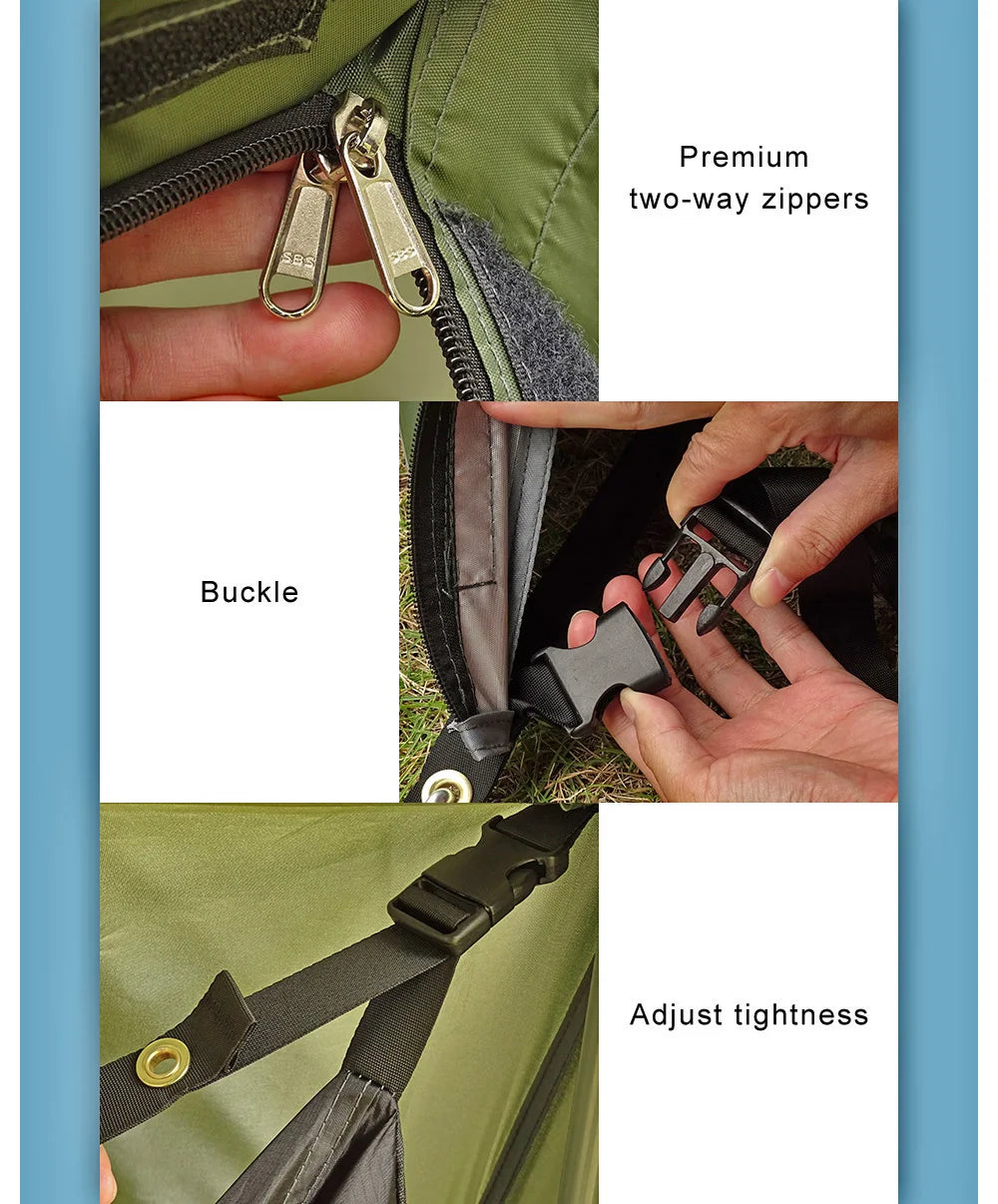 Bushcraft Tent for Camping - Baker Style Outdoor Shelter for 2 Persons, Multifunction Woodland Tent