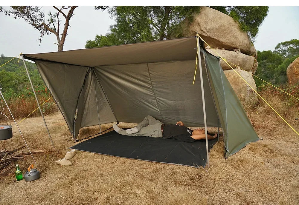 Bushcraft Baker Style Tent for Outdoor Camping - Multifunctional Woodland Shelter for 2 Persons