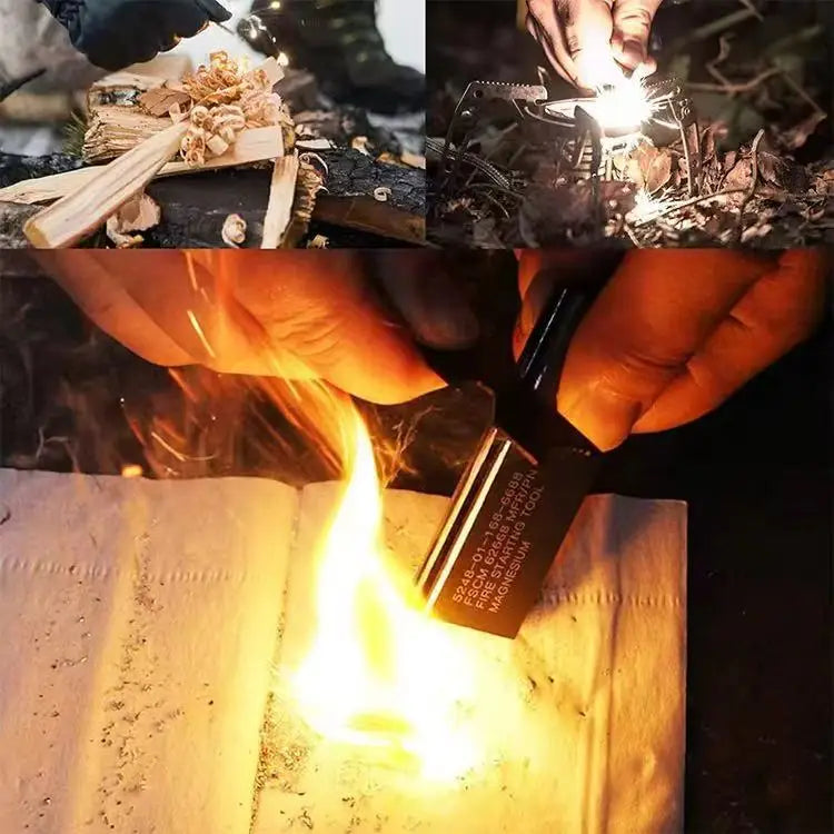 Outdoor Flint and Magnesium Stick for Camping and Wilderness Survival