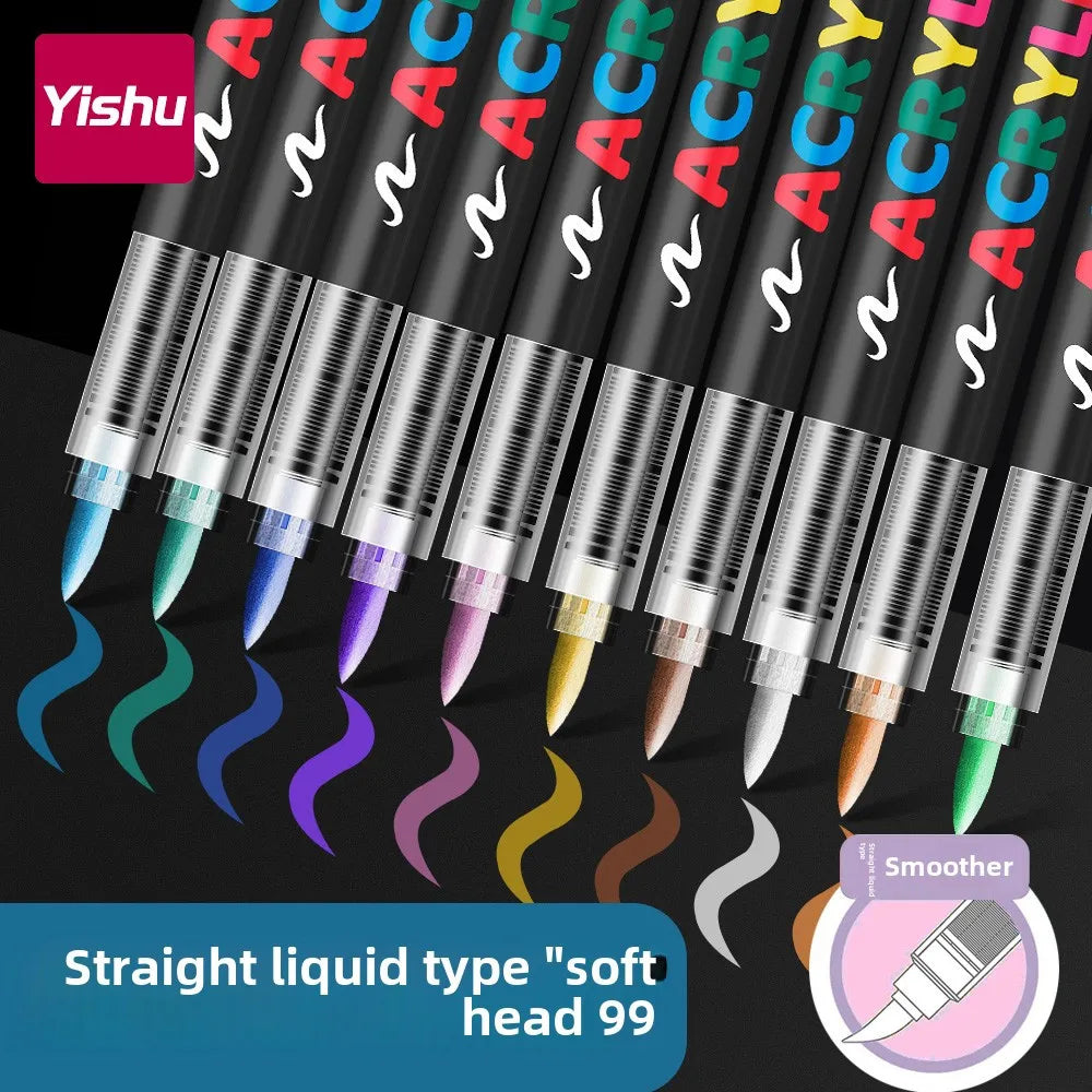 Acrylic Marker Pen Set - 12/24/36/48 Colors for DIY Art, Graffiti, School, and Office Supplies