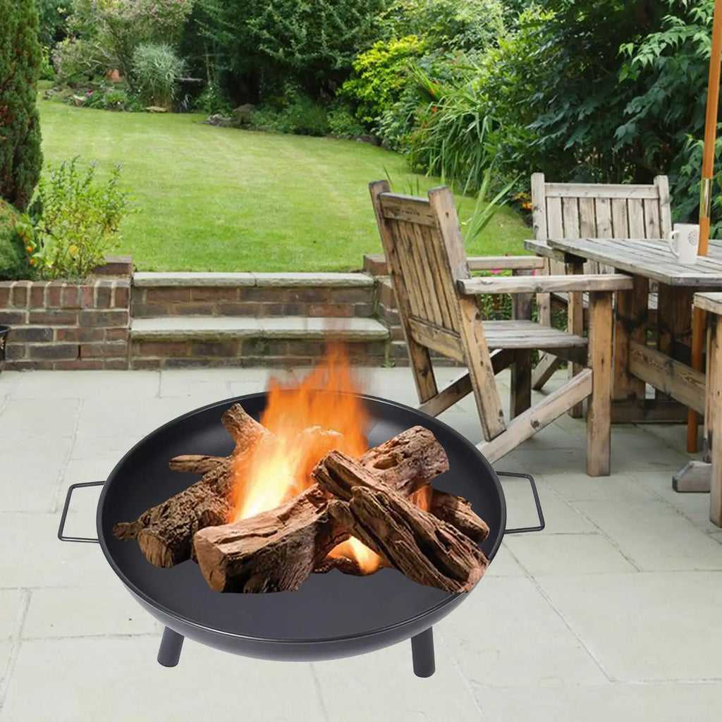 Cast Firepit Wood Burning Fireplace for Backyard, Terrace, and Camping