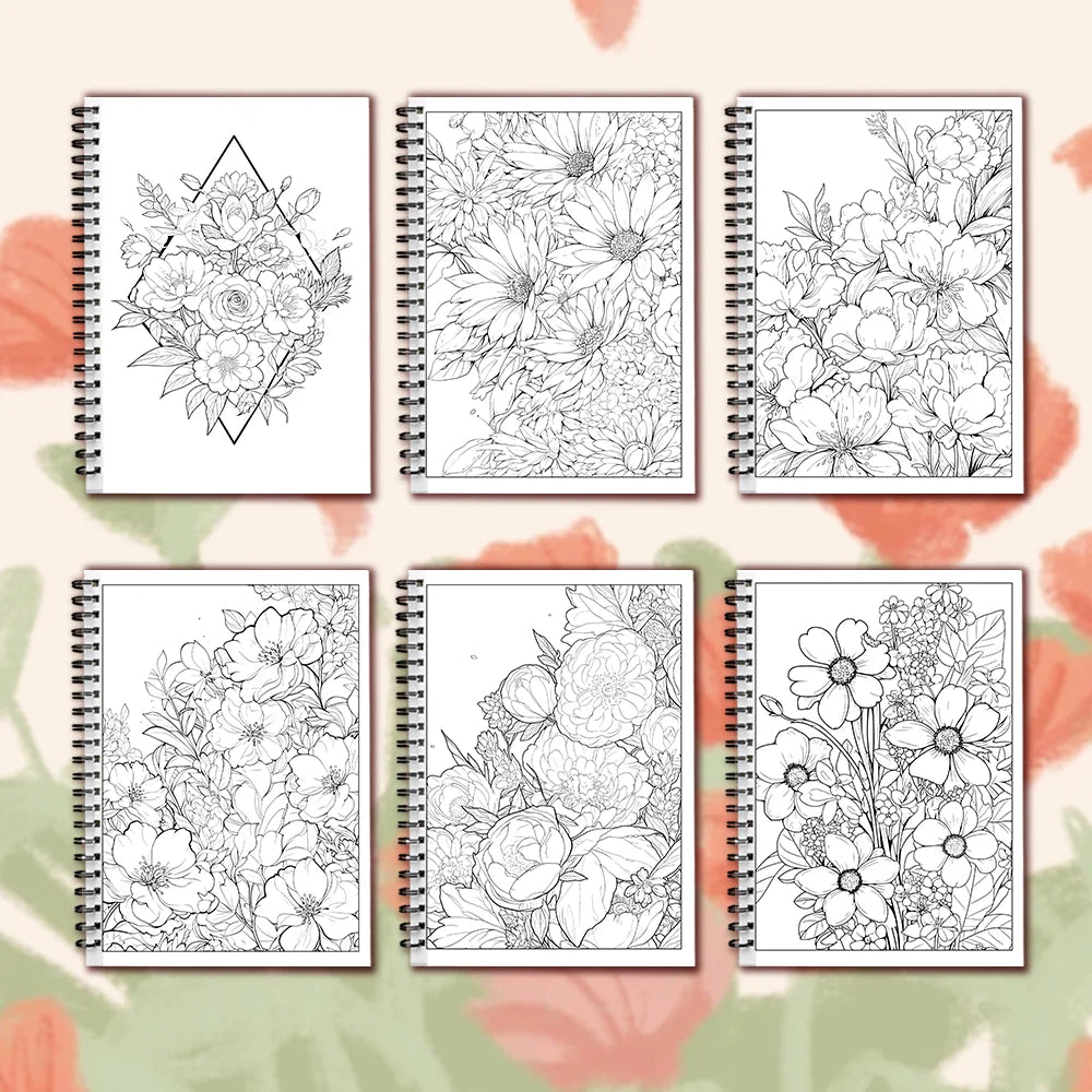 Women's Spiral Colouring Book - 30 Sheets, 11.3x8.3 inch, Stress Relief, Perfect Birthday and Holiday Gift