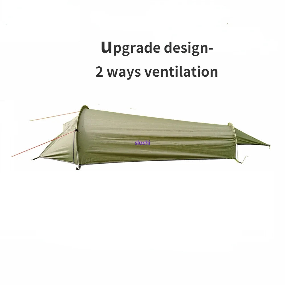 Outdoor Ultralight 1 Person Tent - Portable Waterproof Sleeping Bag for Camping, Cycling, and Travel Equipment