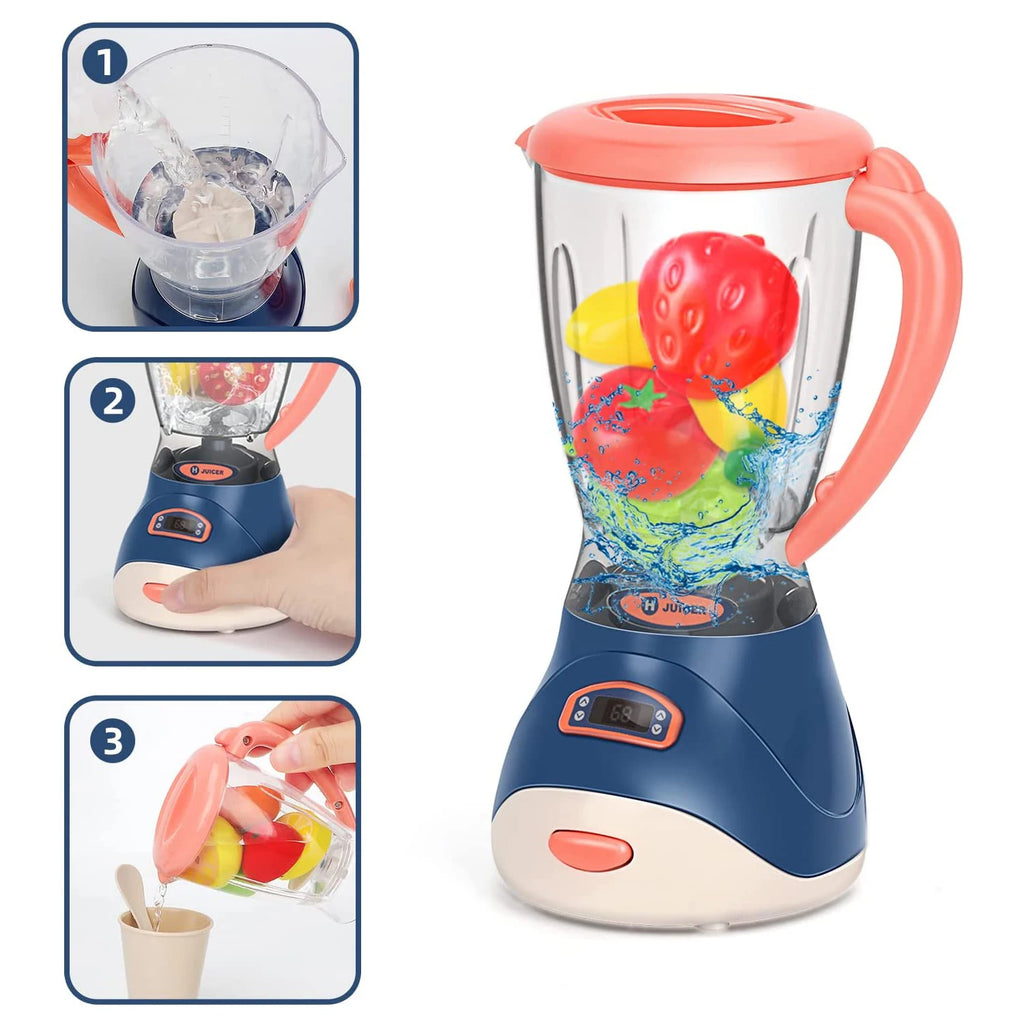 Kids Kitchen Playset - Pretend Play House Simulation Appliances Set with Juicer, Mixer, Vacuum, and Toaster for Educational Fun