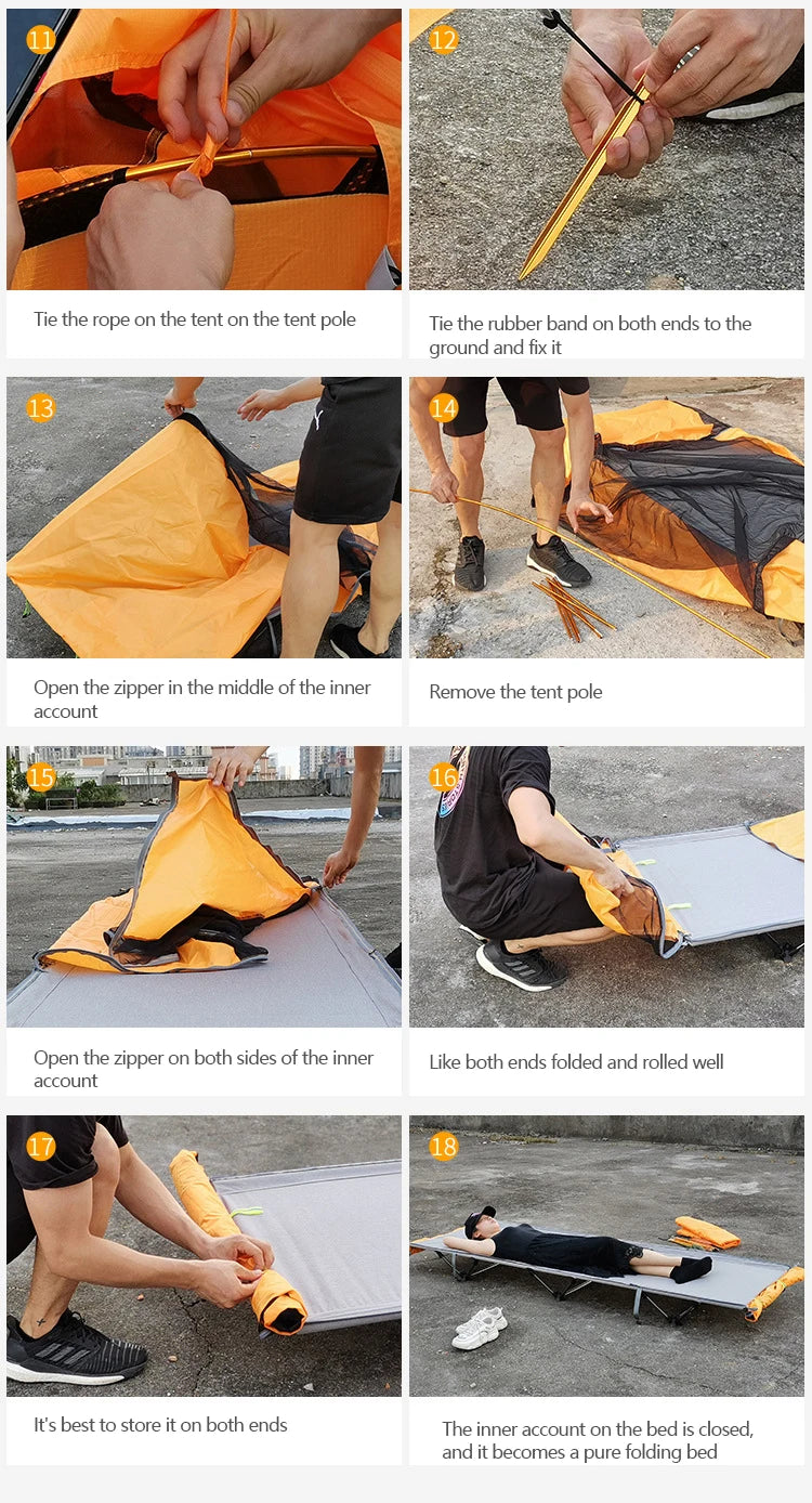 Multifunctional Lightweight Off-the-Ground Camping Tent with Bed for Fishing and Outdoor Adventures