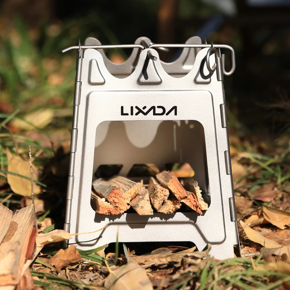 Outdoor Mini Fire Pit Foldable Stainless Steel Bonfire Stove for Camping and Hiking