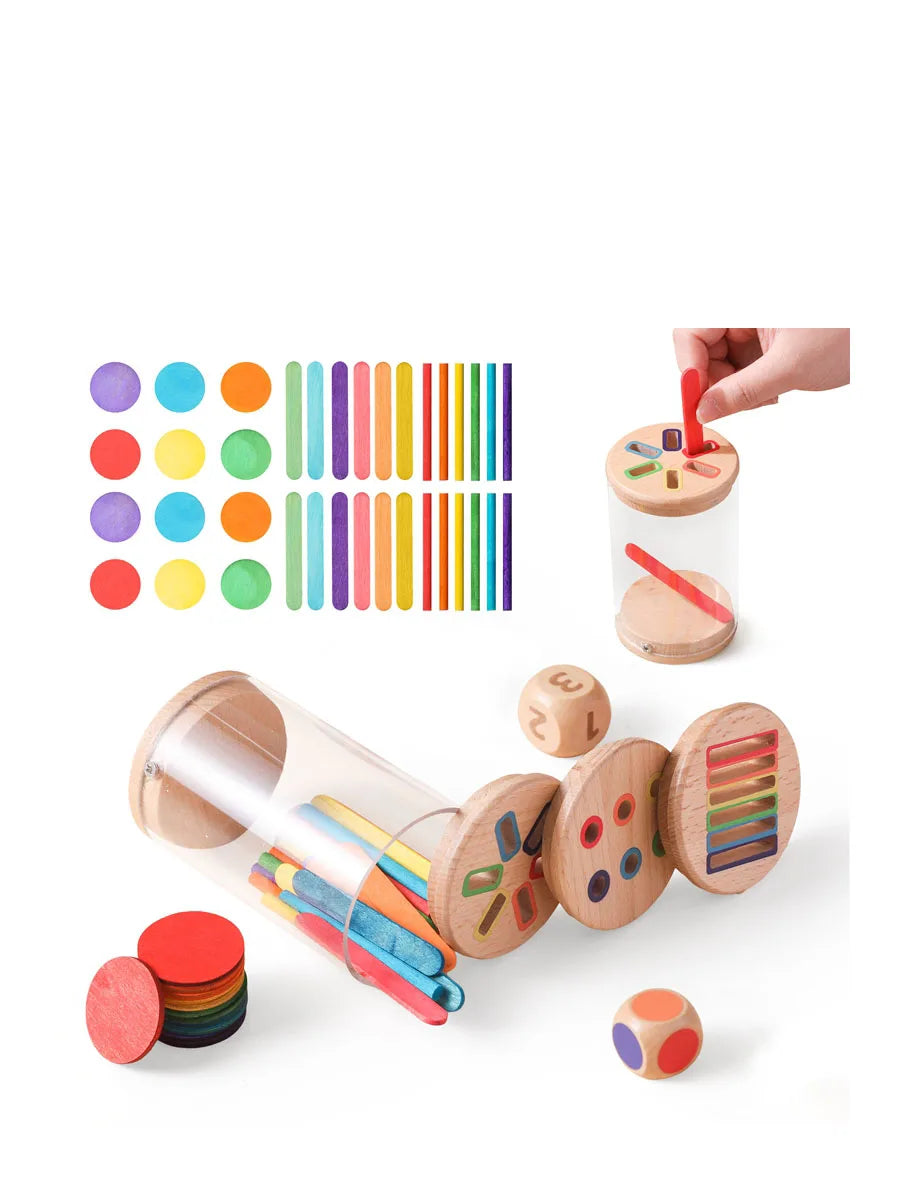Montessori Silicone Educational Toys for Babies - Cognitive Color Matching Bucket and Sensor Game for Toddlers