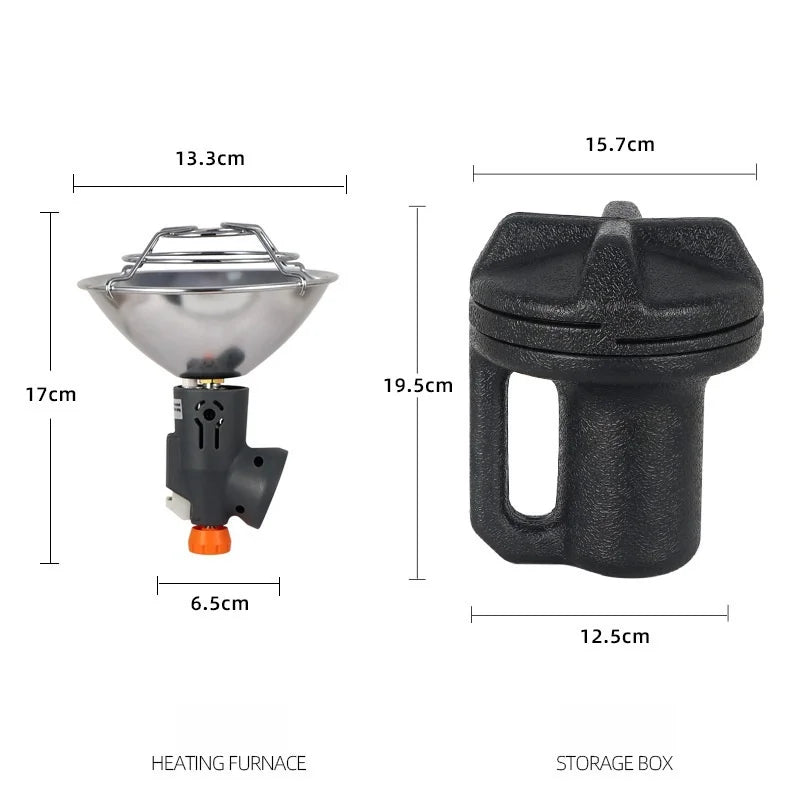 Outdoor Portable Gas Heater for Camping and Hiking - Mini Gas Burner for Warmth and Survival