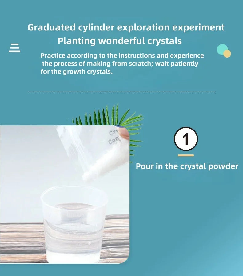 Crystal Growing Science Kit - Educational STEM Toy with a Variety of Colors for Boys and Girls