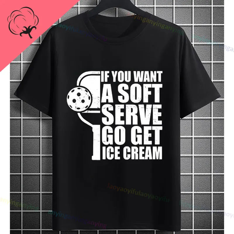 Pickleball Graphic T-Shirt – It Was in Funny Design Casual 100% Cotton Short Sleeve Tee for Sporty Style and Gift