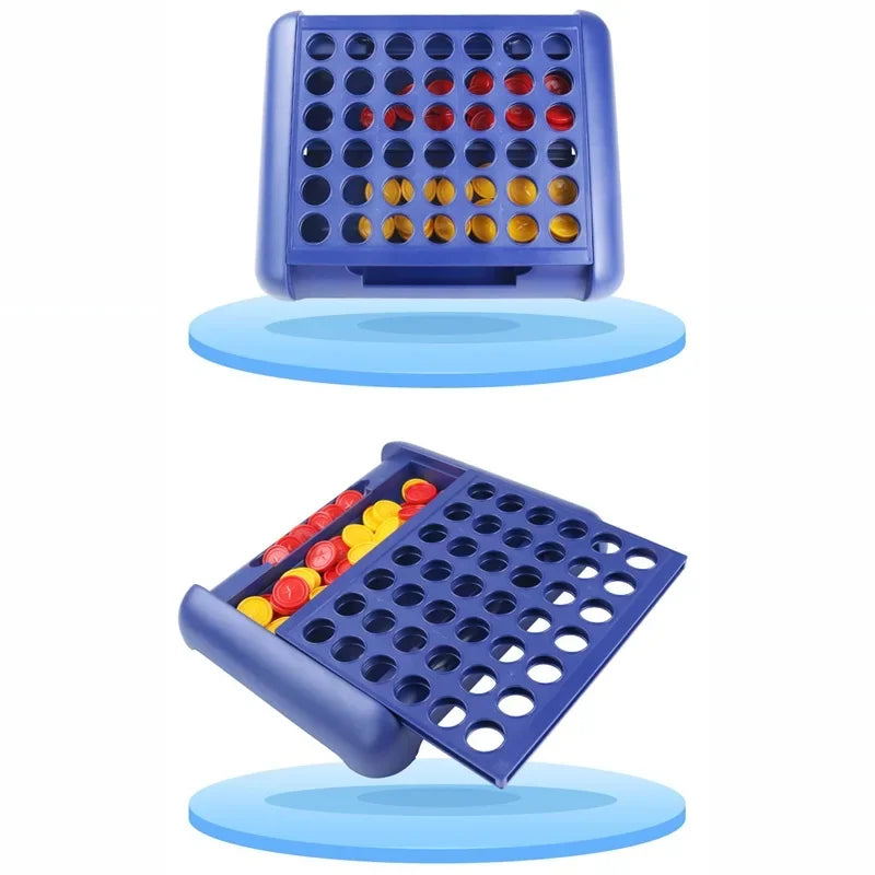 Foldable Connect 4 Game Classic Party Chess Family Toy Early Educational Puzzle for Children Thinking Training Gifts