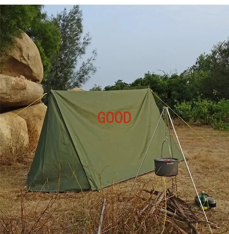 Bushcraft Baker Style Tent for Outdoor Camping - Multifunctional Woodland Shelter for 2 Persons