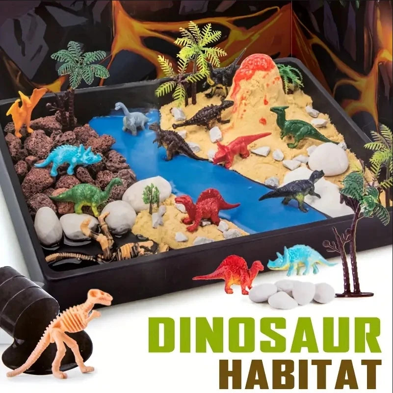 Dinosaur Habitat Experiment Set - Unlock Creativity with Dinosaur Models for Hands-on Skills Development - Engaging Jurassic Dinosaur Toys Set