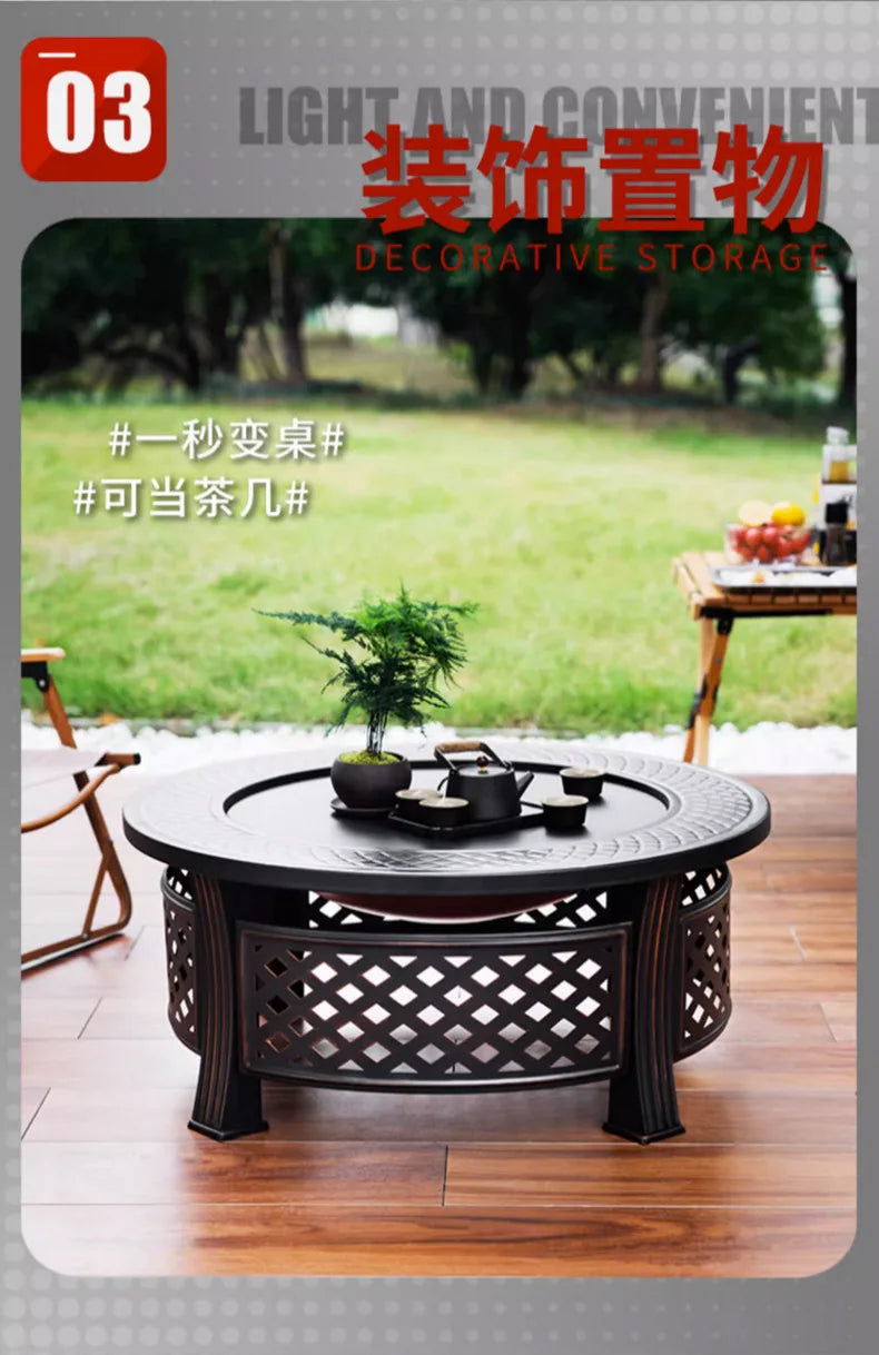 Brazier Grill Stand Stove for Household Tea, Barbecue, Heat, Fire Pits - Garden Camping Equipment & Party Cooking Supplies 2025