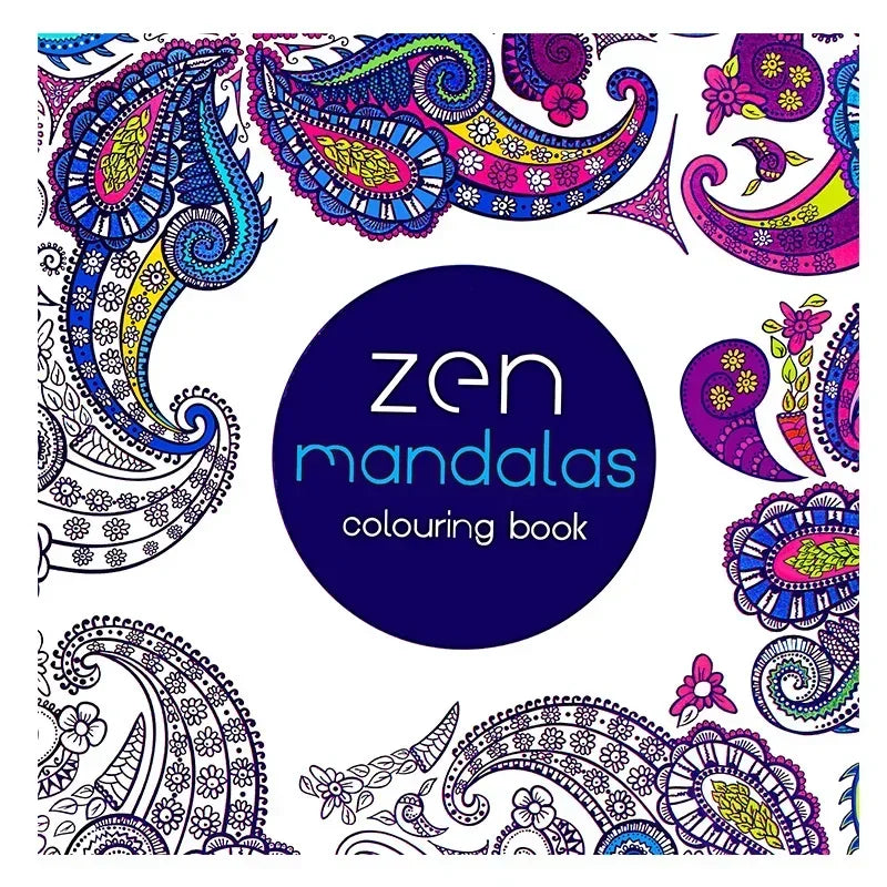 Montessori Small Secret Garden Coloring Book for Adults - Hand-painted Mandala Stress Relief Painting
