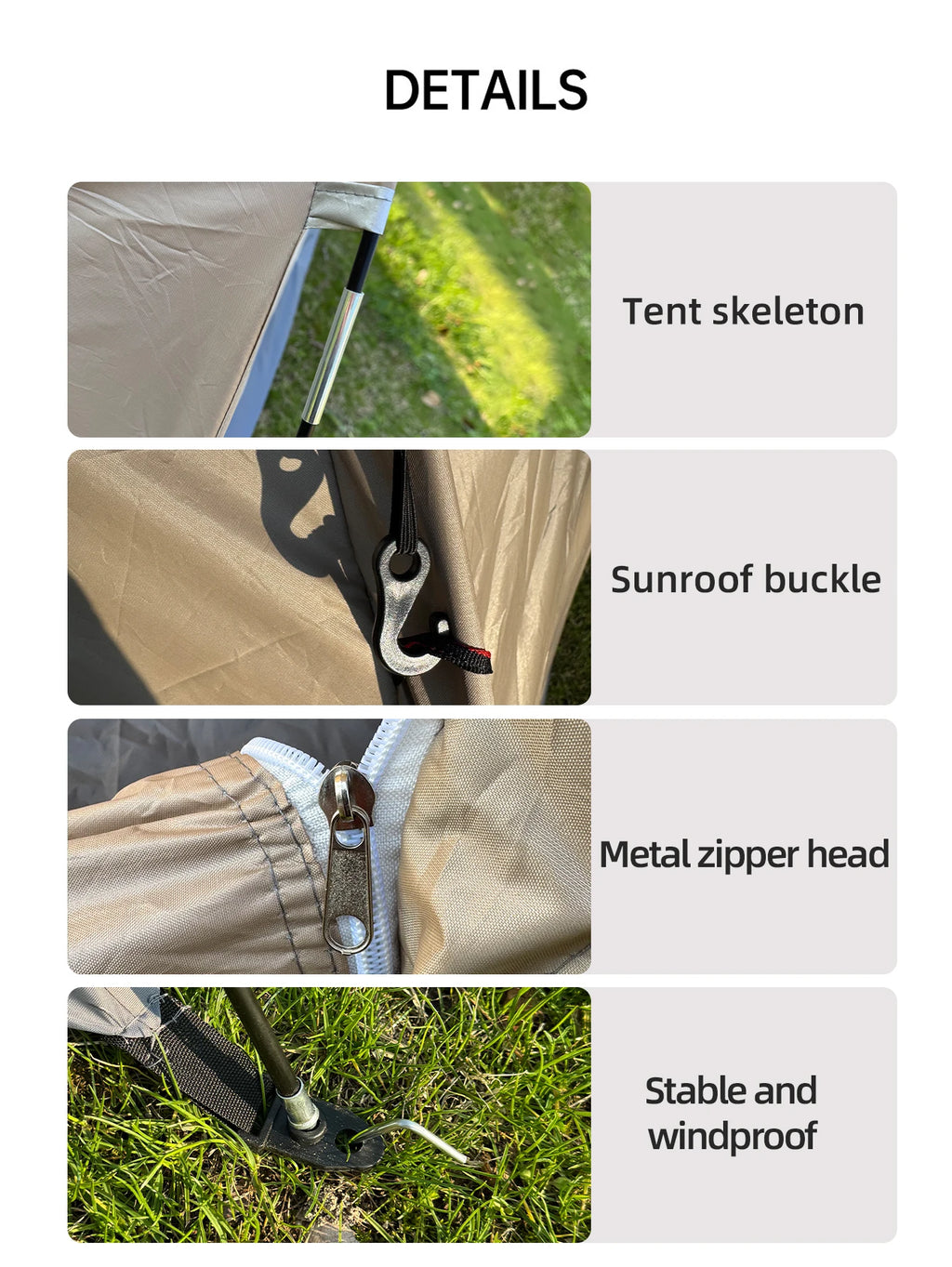 Outdoor Camping Tent - Hand-Built Rain and Sun Protection Hiking Tent for Couples and Children, Portable and Windproof