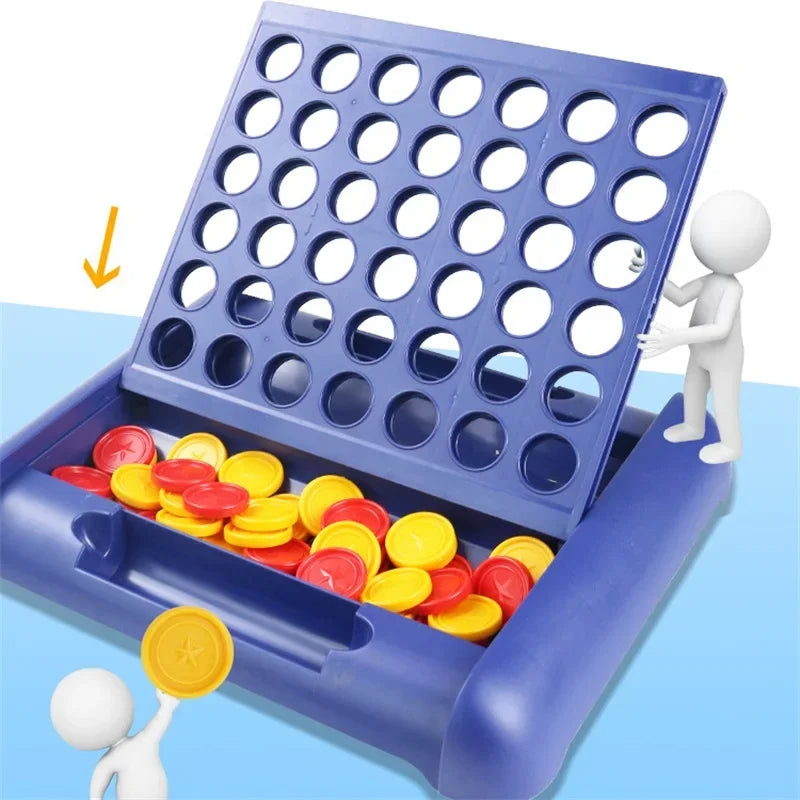 Foldable Connect 4 Game Classic Party Chess Family Toy Early Educational Puzzle for Children Thinking Training Gifts