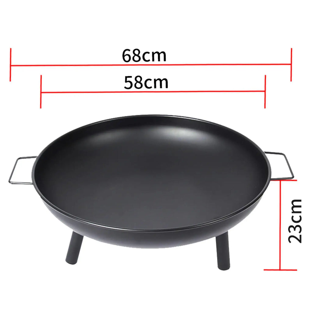 Cast Firepit Wood Burning Fireplace for Backyard, Terrace, and Camping