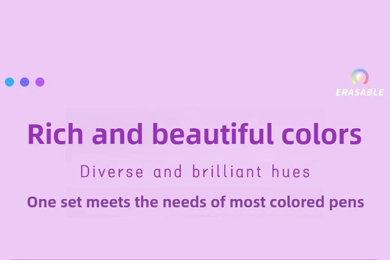 SHANDS 36/12 Colors Clickable Erasable Gel Pens 0.7mm for Kids Drawing Sketching Quick Dry Stationery Supplies