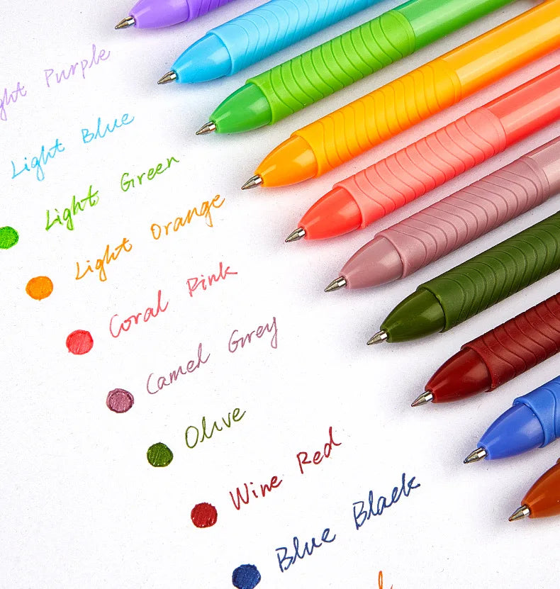 Retractable Gel Ink Pens 0.5mm Extra Fine Point Tip for Smooth Writing, Journaling, Note Taking, Coloring, No Bleed & Smudge-Free Drawing