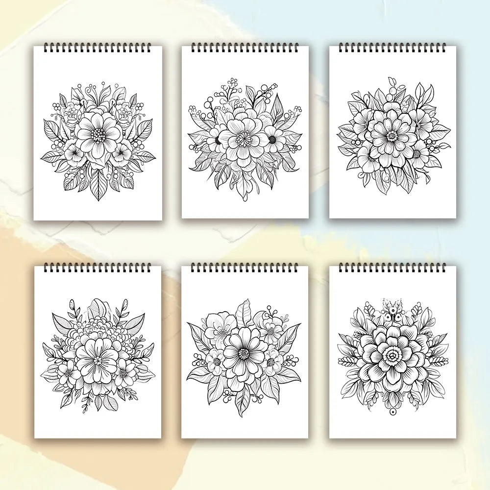 Spiral Coloring Book for Adults - 30 Thick Paper Sheets, 11.2 x 8.3 Inches, Ideal Holiday Gift and Drawing Book