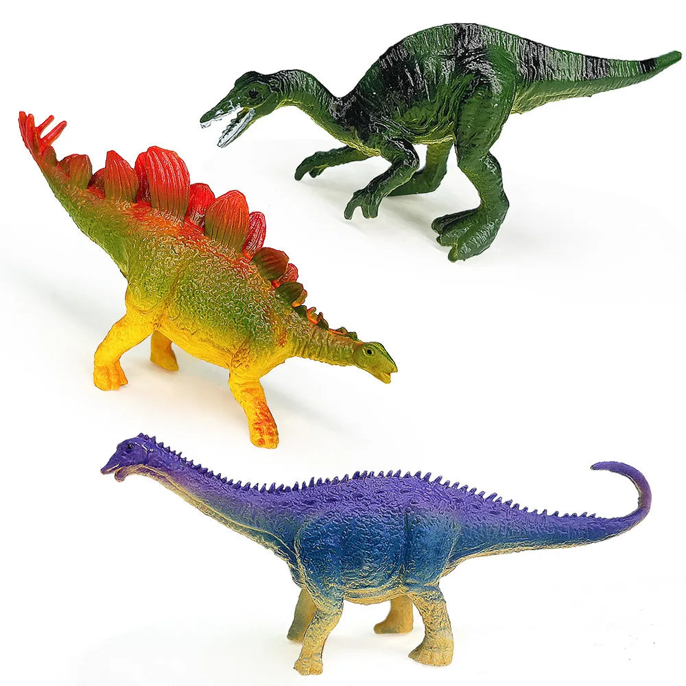 12pcs Dinosaur Toy Set - Updated Realistic Simulated Dinosaurs Models for Kids - Brachiosaurus & Tyrannosaurus Rex - Perfect Christmas Gift