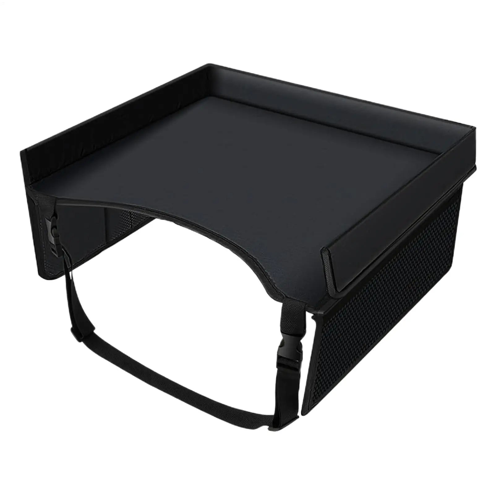 Car Seat Travel Tray Organizer for Kids - Waterproof Play Table with Cup Holder, Snack Storage & Toy Space for Babies and Strollers