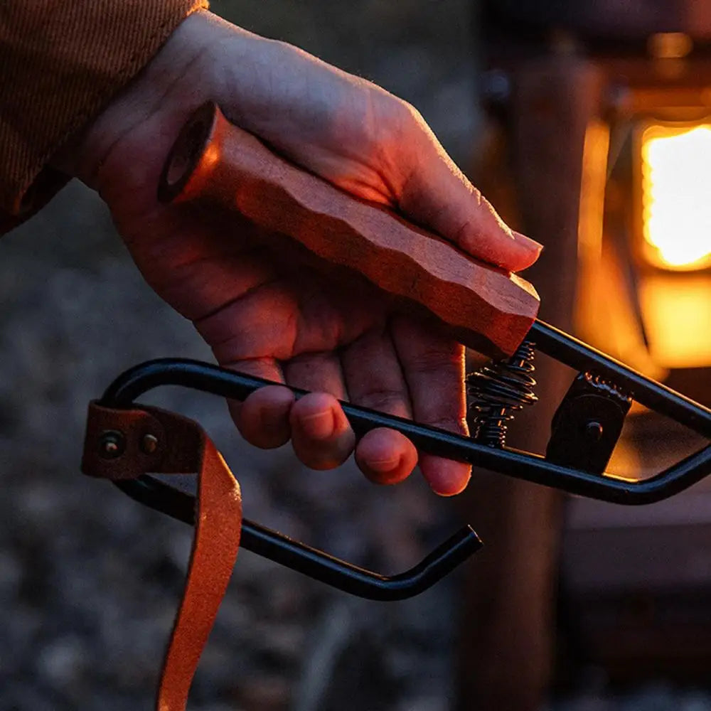 Log Grabber and Fire Tongs - Multifunctional Fire Pit Tools for Easy Log Handling and Fireplace Use