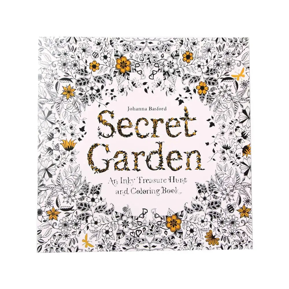 24 Pages Office School Kill Time English Edition Mixed Colouring Book Painting Graffiti Hand Painted Drawing Activities