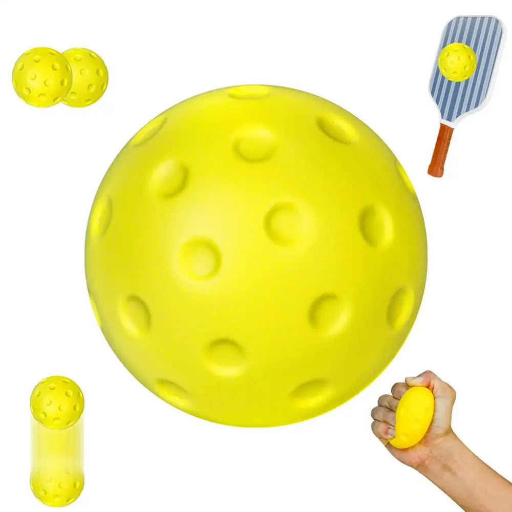 3PCS Silent Indoor Pickleball Balls 74mm for Quiet Warm-Up and Low Noise Practice