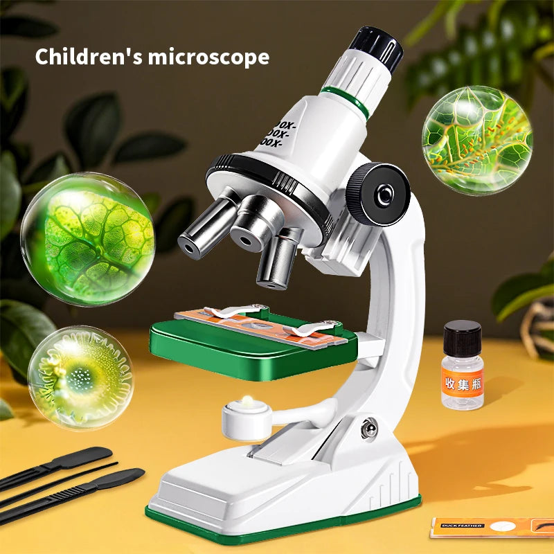 Kids Science Microscope Toy - Educational STEM Learning Kit for Children, Perfect Science Experiment Tool and Birthday Gift for 3 Years and Up