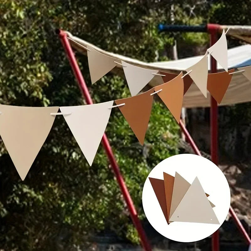 Outdoor Camping Tent Flags Set - Festive Birthday Decoration Triangle Flags