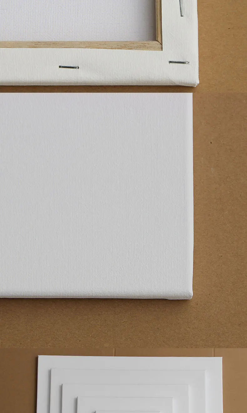 5pcs White Blank Artist Canvas Boards for Oil Painting, Acrylic, Watercolor with Wooden Frame