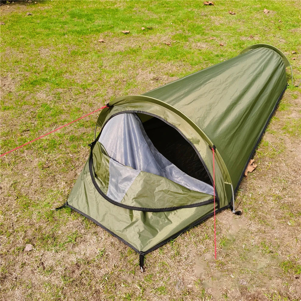 Outdoor Ultralight 1 Person Tent - Portable Waterproof Sleeping Bag for Camping, Cycling, and Travel Equipment