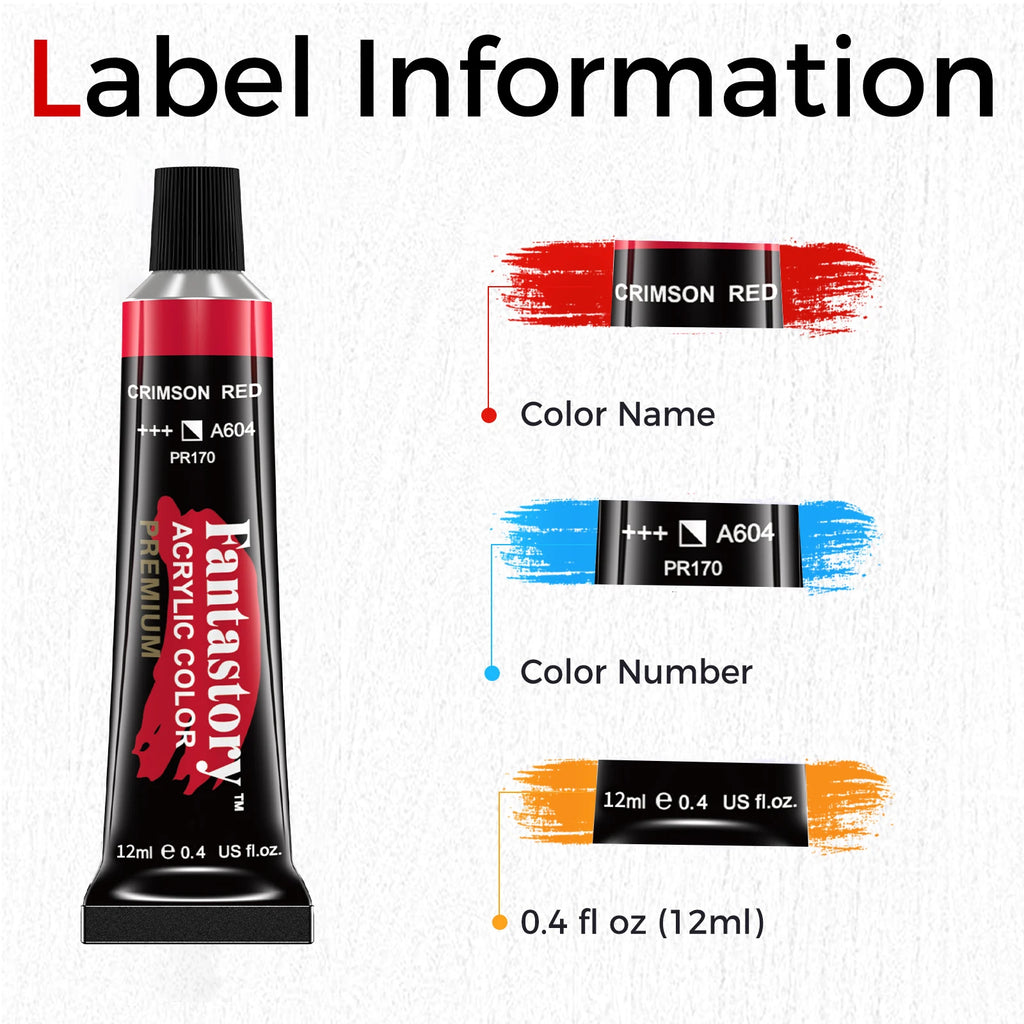 12ML 24 Colors Acrylic Paint Set with 3 Paint Brushes – Ideal Gift for Painters and Complete Paint Supplies for Adults