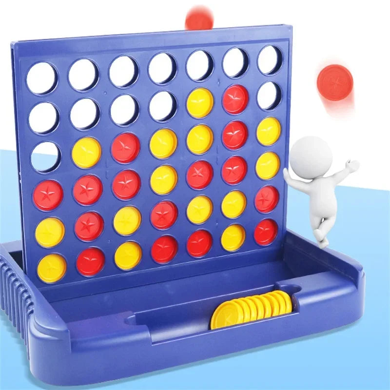 Foldable Connect 4 Game Classic Party Chess Family Toy Early Educational Puzzle for Children Thinking Training Gifts