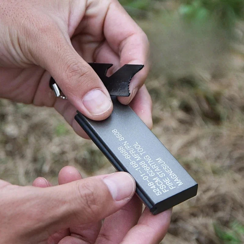 HOT Waterproof Magnesium Stick Flint and Steel Fire Starter Kit for Camping Survival Essential Outdoor Tool
