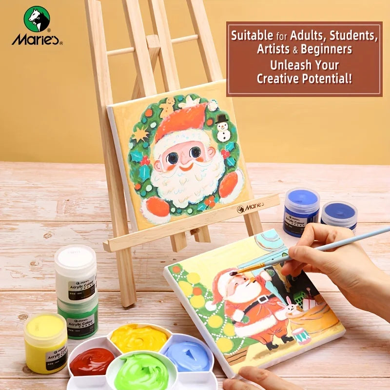 Square Canvas Boards for Painting - Mini Stretched White Blank for Acrylic, Oil, Drawing for Students, Artists, Adults