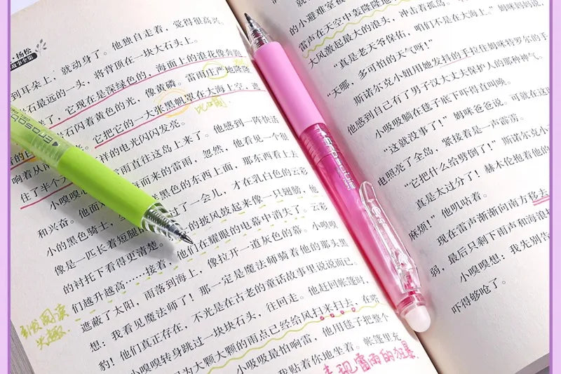 SHANDS 36/12 Colors Clickable Erasable Gel Pens 0.7mm for Kids Drawing Sketching Quick Dry Stationery Supplies