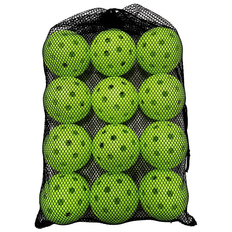 12pcs 74MM Durable Outdoor Pickleballs with 40 Holes - 26g Competition Pickleball Packs