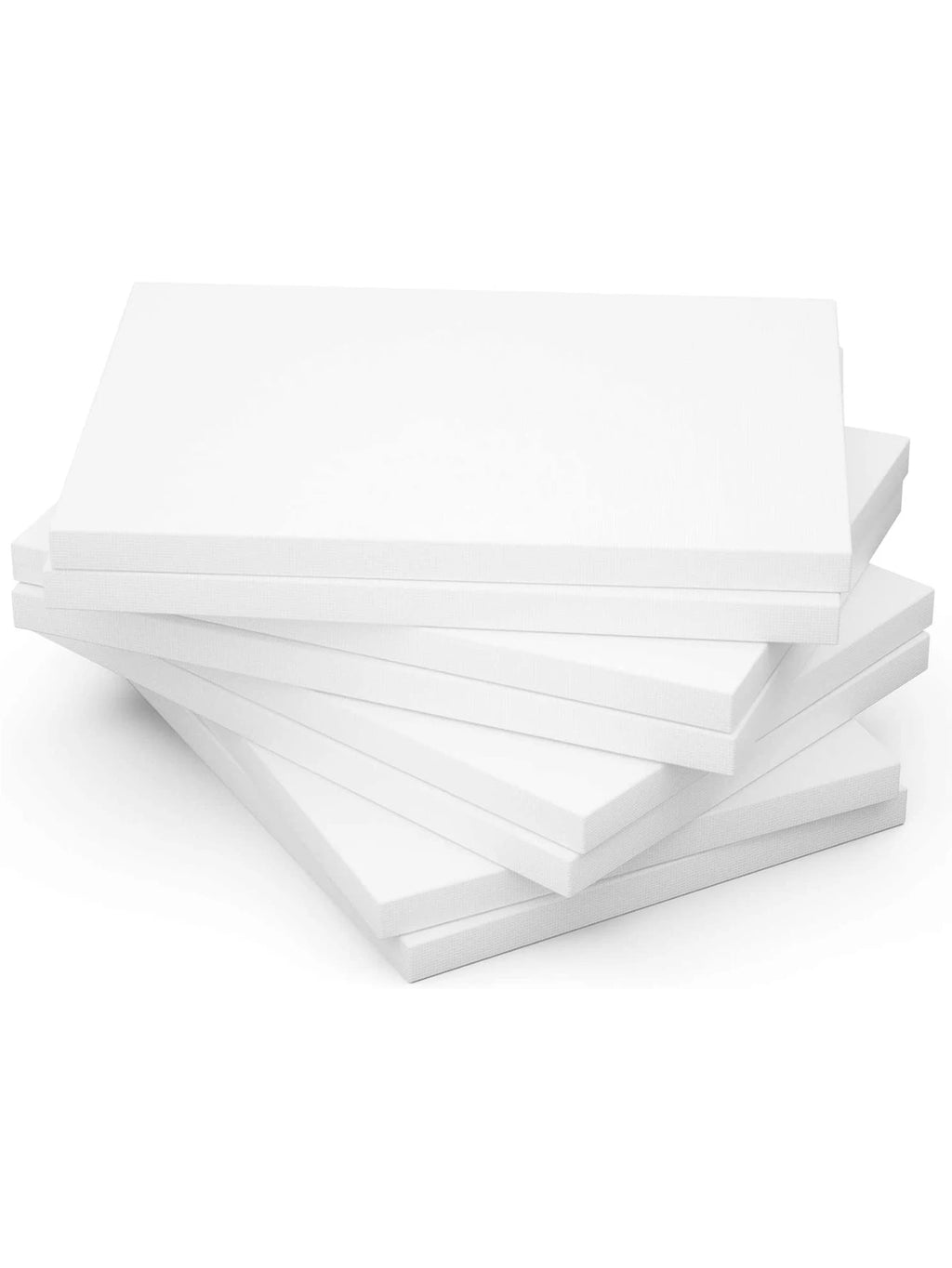 8x10 Inch 100% Cotton Primed White Stretched Canvas Board for Painting, Acrylic Pouring, and Oil Paint