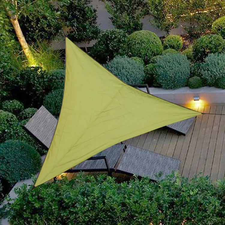 3x3x3M Folding Waterproof Triangle Sun Shade Sail Canopy for Outdoor Activities, Backyard Awning, Camping Tents, and Shade Cloth