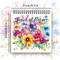 Adult Coloring Book - 30 Sheets Women's Spiral Drawing Book, 8.3 x 8.3 Inches, Perfect Birthday and Holiday Party Gift