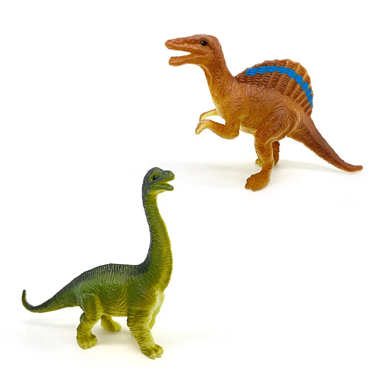 6pcs Jurassic Dinosaur Toy Set - Plastic Simulated Small Dinosaurs for Kids, Perfect Christmas Gifts