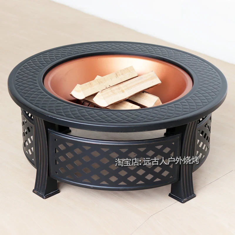 Outdoor Multifunctional fire pit BBQ Table and Charcoal Oven for Garden and Terrace Cooking
