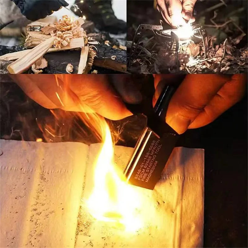 Outdoor Flint and Magnesium Stick for Camping and Wilderness Survival