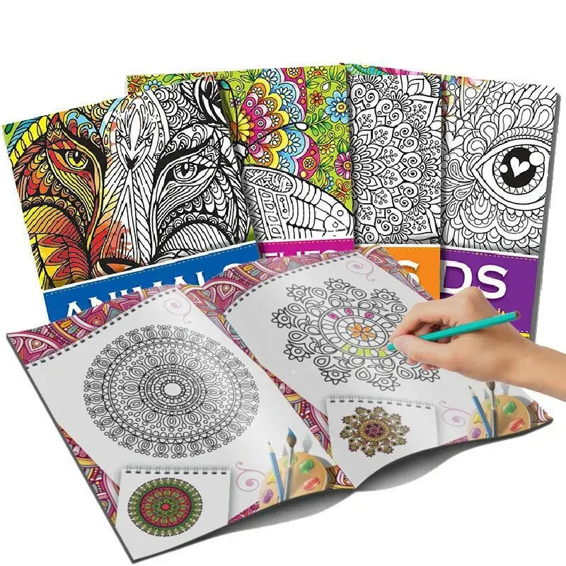 Cute Drawing and Coloring Book for Kids - Early Education Hand-Painted Graffiti Activity Book