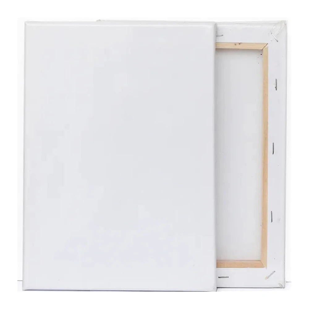 5pcs White Blank Artist Canvas Boards for Oil Painting, Acrylic, Watercolor with Wooden Frame