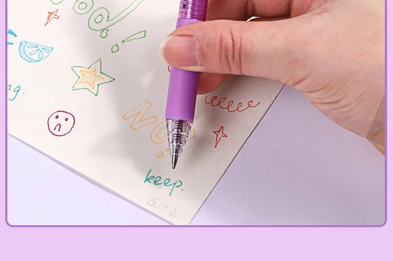 SHANDS 36/12 Colors Clickable Erasable Gel Pens 0.7mm for Kids Drawing Sketching Quick Dry Stationery Supplies